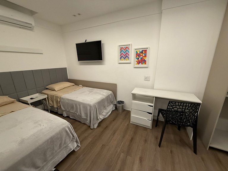 Three suites, two blocks from the beach.