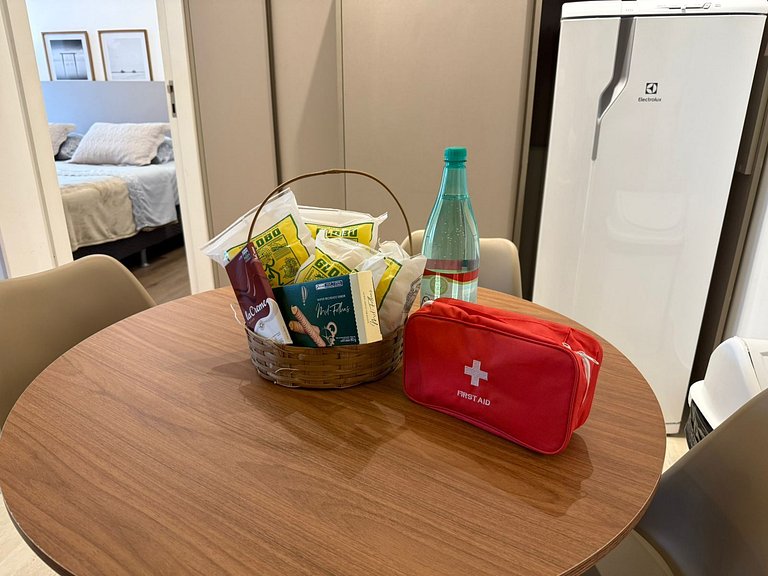 Três Suítes, segunda quadra da praia