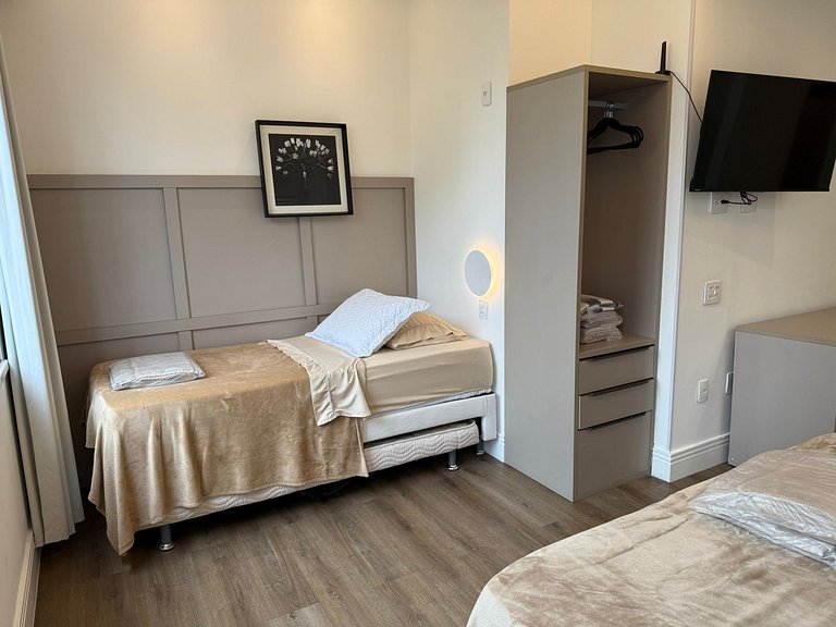 Three suites, two blocks from the beach.