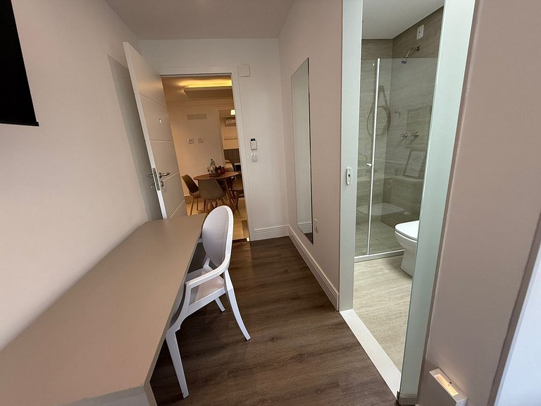 Three suites, two blocks from the beach.