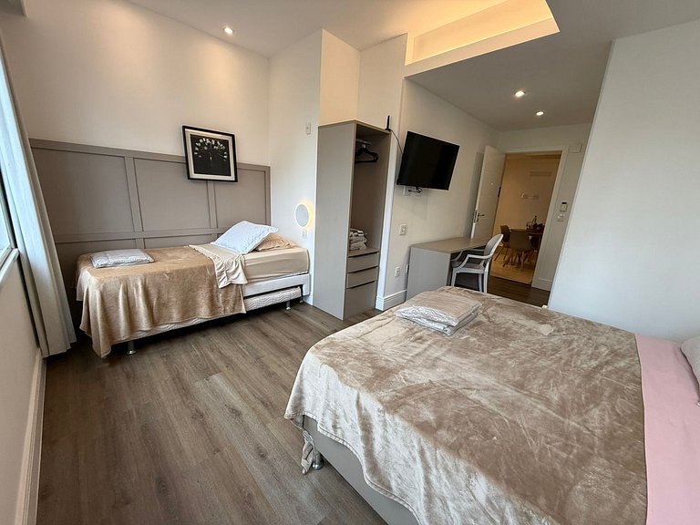 Three suites, two blocks from the beach.