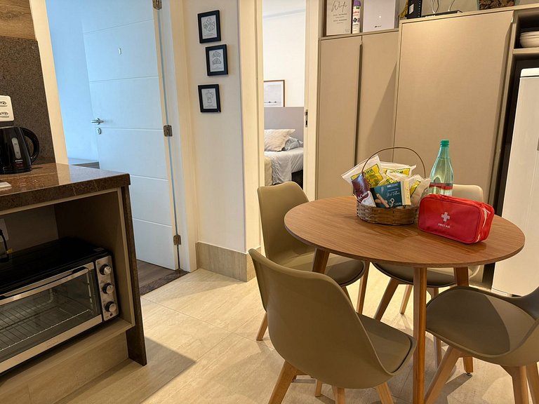 Three suites, two blocks from the beach.