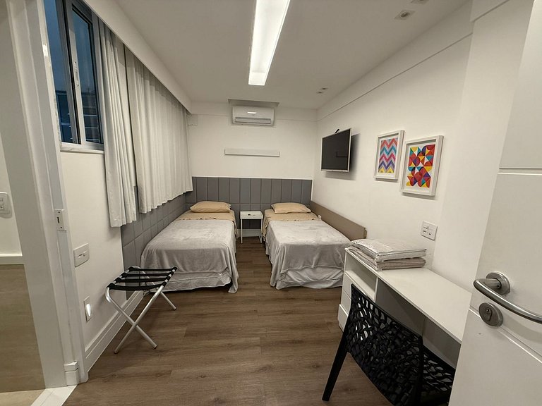 Tres suites, a dos cuadras de la playa.