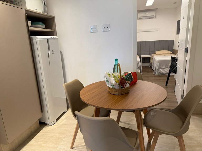 Três Suítes, segunda quadra da praia