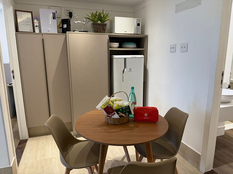 Three suites, two blocks from the beach.