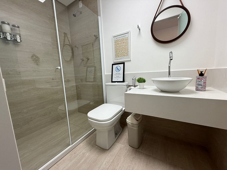 Three suites, two blocks from the beach.